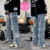 ストレートパンツ Gパン デニムパンツ 韓国ファッション ワイドルック デニムワイドパンツ ジーンズ ジーパン カジュアルボトムス カッコイイプ メンズ ロング | ボトムス
