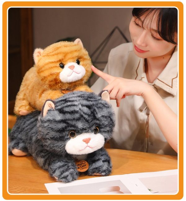 かわいいオレンジ猫のぬいぐるみ 子供向け 抱き枕 寝具 インテリア おもちゃ プレゼント - 画像 (9)