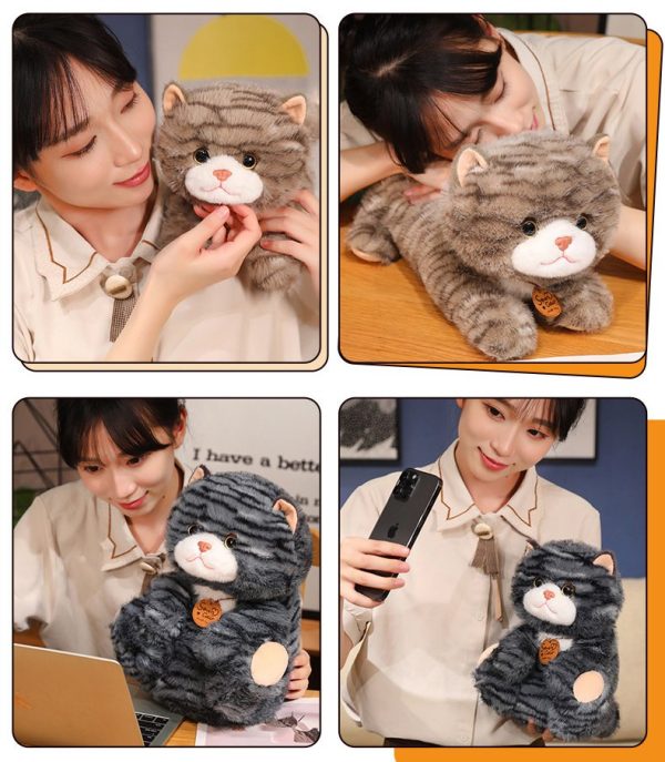 かわいいオレンジ猫のぬいぐるみ 子供向け 抱き枕 寝具 インテリア おもちゃ プレゼント - 画像 (5)