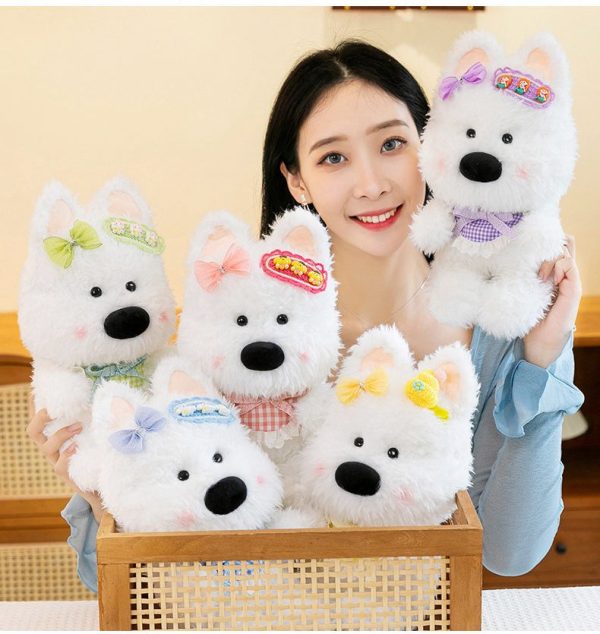 かわいい西高地犬のぬいぐるみ ソフトトイ 寝具 おもちゃ プレゼント 大人向け インテリア - 画像 (11)