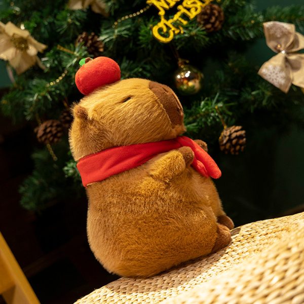 クリスマス カピバラ ぬいぐるみ - かわいい水豚のぬいぐるみギフト - 画像 (8)