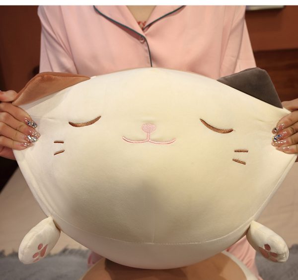 子供用抱擁ソフトぬいぐるみ猫枕、非常に柔らかく抱きしめやすい遊び相手 - 画像 (6)