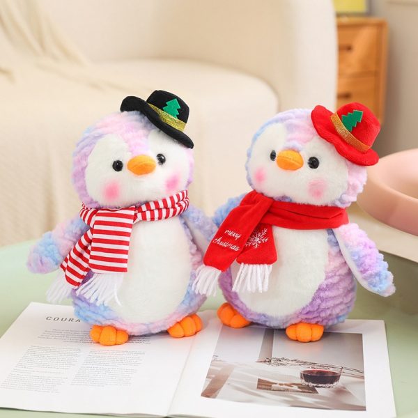 クリスマス ぬいぐるみ ペンギン カートゥーン デコレーション ギフト おもちゃ 子供用 かわいい プレゼント 短毛 フワフワ - 画像 (12)