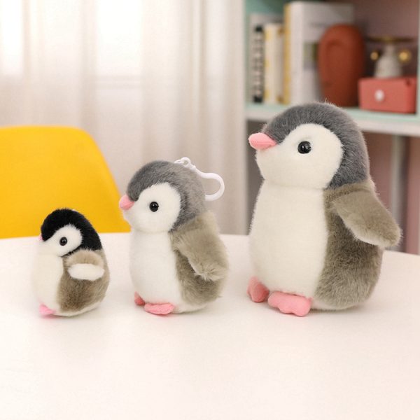 かわいいカートゥーン ぬいぐるみ ペンギン おもちゃ キーチェーン 装飾品 ふわふわ 子供向け ギフト プレゼント 海洋館テーマ - 画像 (3)