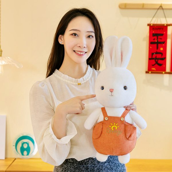 かわいいカートゥーンうさぎ ぬいぐるみ お子様向け 抱き枕 安心 寝具 おもちゃ 誕生日プレゼント ギフト - 画像 (5)