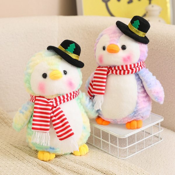 クリスマス ぬいぐるみ ペンギン カートゥーン デコレーション ギフト おもちゃ 子供用 かわいい プレゼント 短毛 フワフワ - 画像 (5)