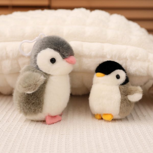 かわいいカートゥーン ぬいぐるみ ペンギン おもちゃ キーチェーン 装飾品 ふわふわ 子供向け ギフト プレゼント 海洋館テーマ - 画像 (2)