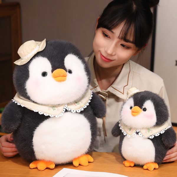 可愛いカートゥーン ペンギン ぬいぐるみ おもちゃ プレゼント 女の子 幼児用 ギフト PPコットン ショートファー おしゃれ インテリア - 画像 (11)