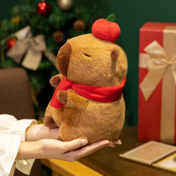 クリスマス カピバラ ぬいぐるみ - かわいい水豚のぬいぐるみギフト - 画像 (10)