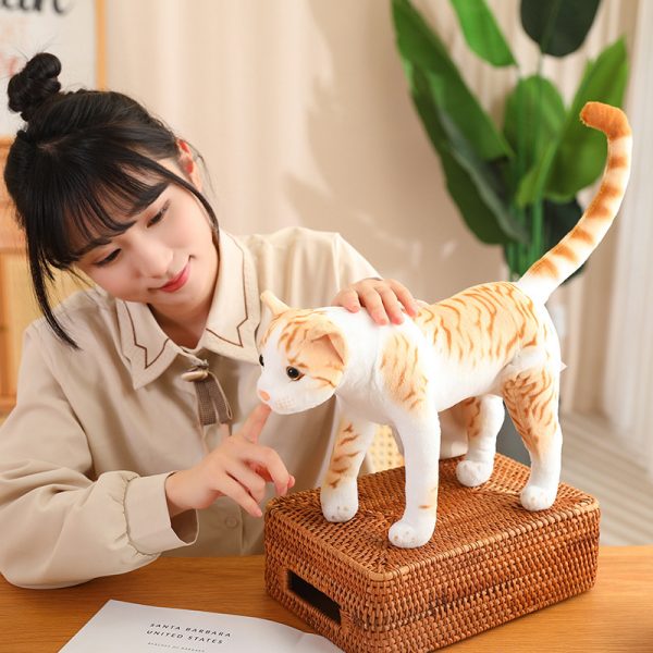 かわいい本物のような猫のぬいぐるみ - 子供へのギフトと家の装飾 - 画像 (12)