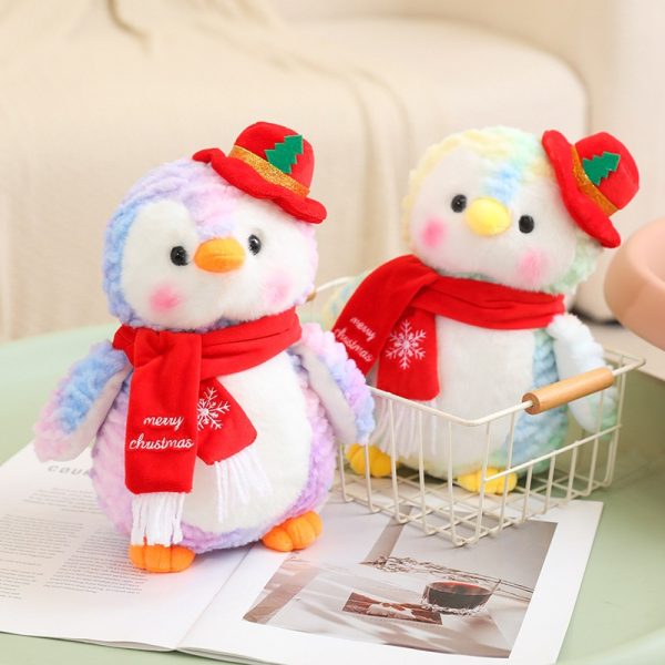 クリスマス ぬいぐるみ ペンギン カートゥーン デコレーション ギフト おもちゃ 子供用 かわいい プレゼント 短毛 フワフワ - 画像 (11)