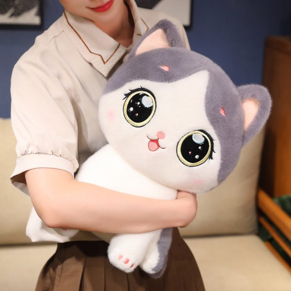 かわいい猫のぬいぐるみ お座り 小さな子猫 安心感を与える おもちゃ ギフト ベッドルーム インテリア - 画像 (5)