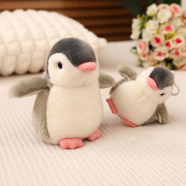 かわいいカートゥーン ぬいぐるみ ペンギン おもちゃ キーチェーン 装飾品 ふわふわ 子供向け ギフト プレゼント 海洋館テーマ - 画像 (4)