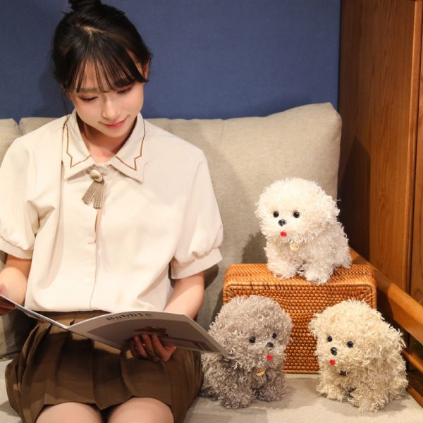 かわいいカートゥーン犬 ぬいぐるみ ソフトトイ ペット ドール ギフト インテリア おもちゃ 子供向け ふわふわ クッション - 画像 (9)