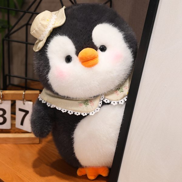 可愛いカートゥーン ペンギン ぬいぐるみ おもちゃ プレゼント 女の子 幼児用 ギフト PPコットン ショートファー おしゃれ インテリア - 画像 (7)