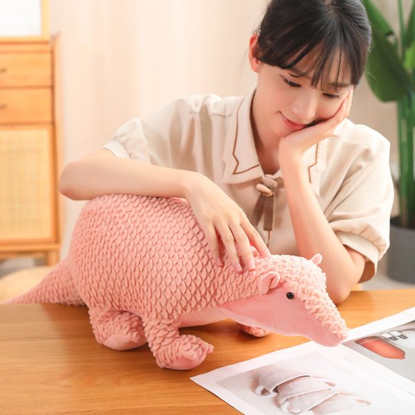 かわいい カートゥーン 穿山甲 ぬいぐるみ おもちゃ 子供向け 誕生日プレゼント ギフト用 動物 デザイン ふわふわ - 画像 (2)