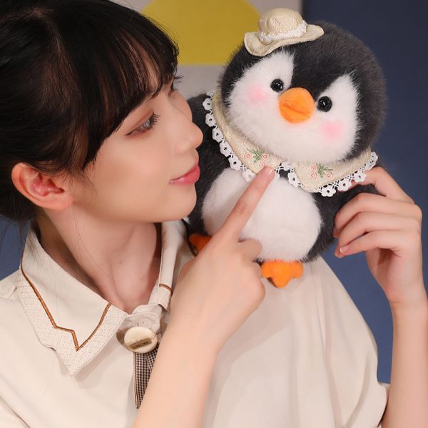 可愛いカートゥーン ペンギン ぬいぐるみ おもちゃ プレゼント 女の子 幼児用 ギフト PPコットン ショートファー おしゃれ インテリア - 画像 (12)