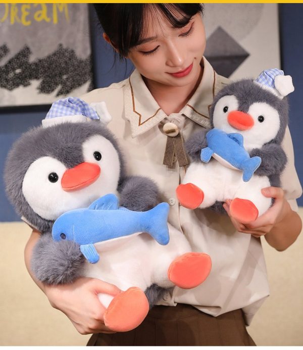 かわいい ぬいぐるみ ペンギン キャップ付き おもちゃ ホームデコレーション ギフト 子供用 抱き枕 - 画像 (11)