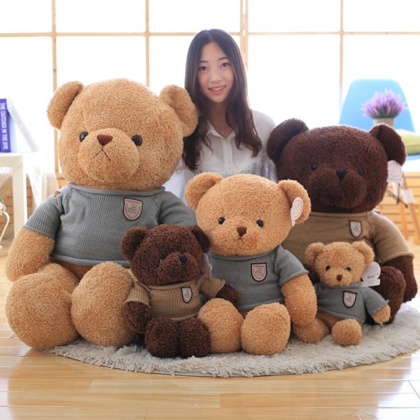 ぬいぐるみ 動物 アニマル ふわふわ もこもこ おもちゃ ファーストトイ 贈り物 ギフト 出産祝い 縫い包み 熊 ぬいぐるみ 抱き枕 可愛い 誕生日 クリスマス プレゼント クッション 添い寝枕 リアル 布地 - 画像 (4)