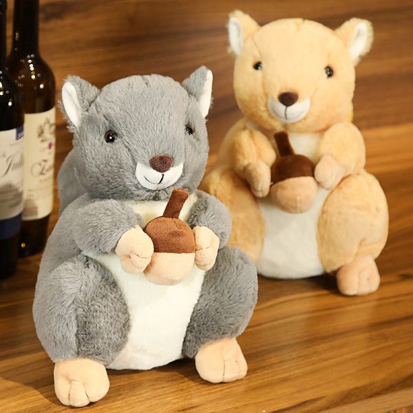かわいいリスのぬいぐるみ、子供向けの柔らかくて抱きしめたくなる動物のぬいぐるみ - 画像 (6)