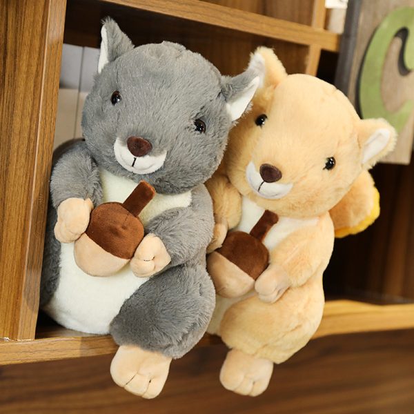 かわいいリスのぬいぐるみ、子供向けの柔らかくて抱きしめたくなる動物のぬいぐるみ - 画像 (7)