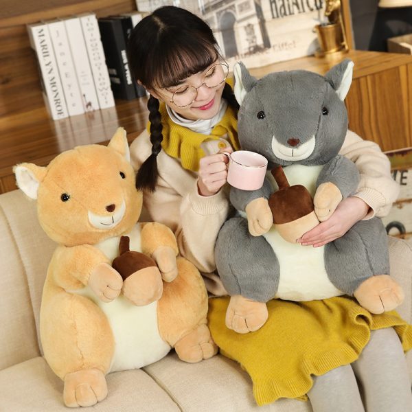 かわいいリスのぬいぐるみ、子供向けの柔らかくて抱きしめたくなる動物のぬいぐるみ - 画像 (9)
