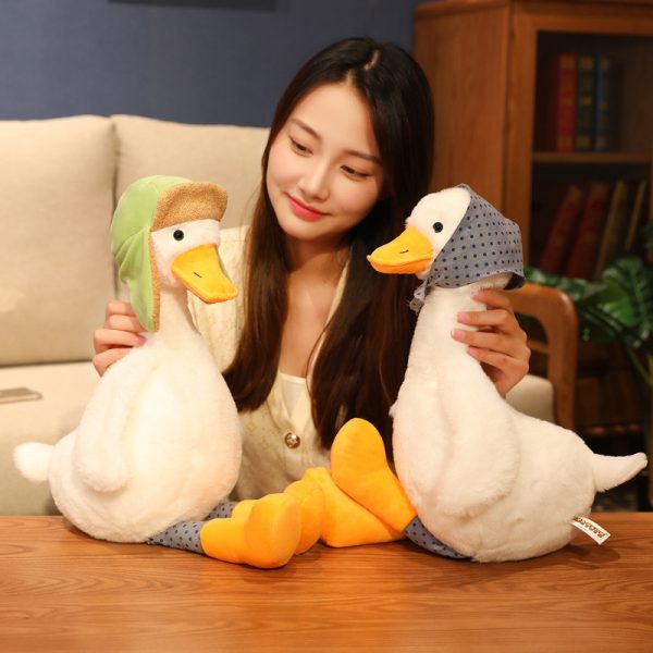 羽が動く愛らしいフライングガチョウのぬいぐるみ、高さ55cm - 画像 (4)