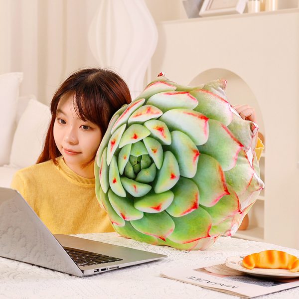 クリエイティブな多肉植物のぬいぐるみクッション - ホームデコレーションの植物の形の枕 - 画像 (18)