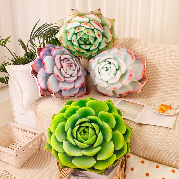 クリエイティブな多肉植物のぬいぐるみクッション - ホームデコレーションの植物の形の枕 - 画像 (7)