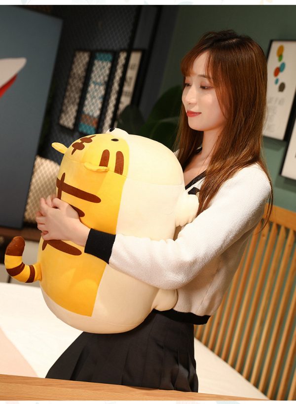 かわいいタイガーのぬいぐるみ枕、家の装飾用の柔らかい動物のぬいぐるみクッション - 画像 (10)