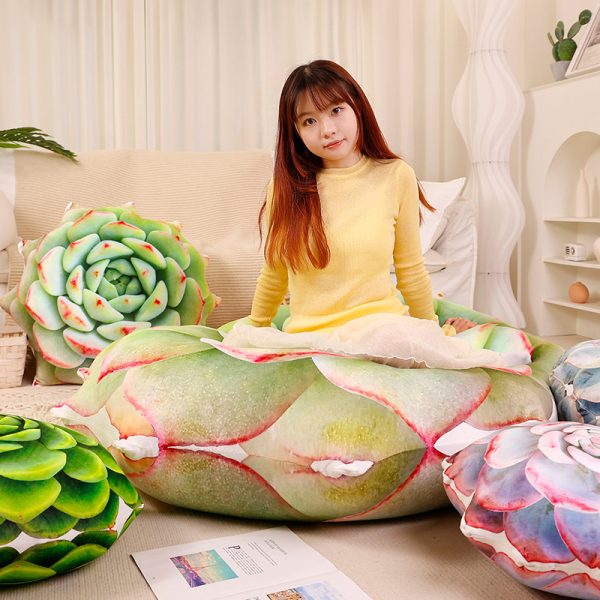 クリエイティブな多肉植物のぬいぐるみクッション - ホームデコレーションの植物の形の枕 - 画像 (11)